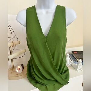 Bailey 44 Olive Green V-Neck Wrap Blouse